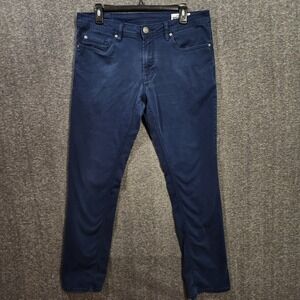 Buffalo David Bitton Pants Mens Sz 32x32 Meas 33x31 Blue Archer‎ Slim Stretch
